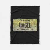 Couverture Polaire Funny Nj State Vanity License Plate Bagel (Devant)