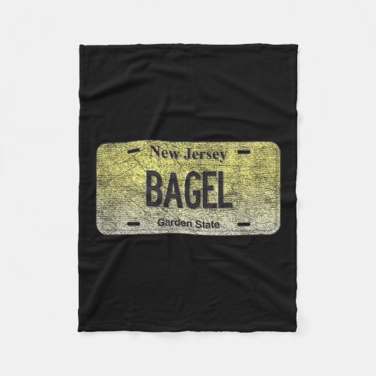 Couverture Polaire Funny Nj State Vanity License Plate Bagel (Devant)