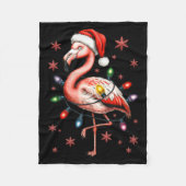 Couverture Polaire Funny Nk Flamingo Christmas Tree Lights Xmas Snowf (Devant)