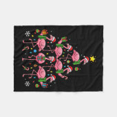 Couverture Polaire Funny Nk Flamingo Christmas Tree Santa Hats Holida (Devant (Horizontal))