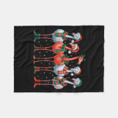 Couverture Polaire Funny Nk Flamingos Merry Christmas Tree Xmas Snowf (Devant (Horizontal))