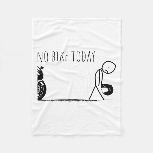 Couverture Polaire Funny No Bike Today  (Devant)
