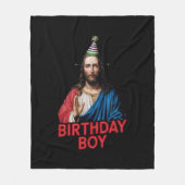 Couverture Polaire Funny Noël Jésus Enfant d'anniversaire (Devant)