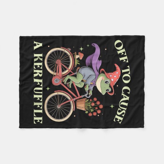 Couverture Polaire Funny Off To Cause A Kerfuffle Whimsical Wizard Fr (Devant (Horizontal))