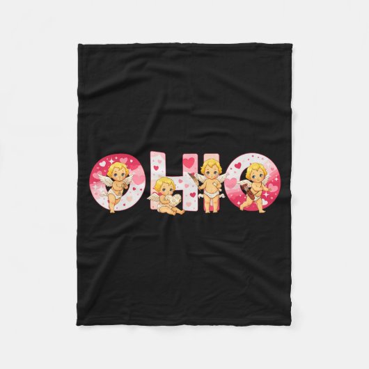 Couverture Polaire Funny Ohio Cud Midwestern Party O-h-i-o In Valenti (Devant)