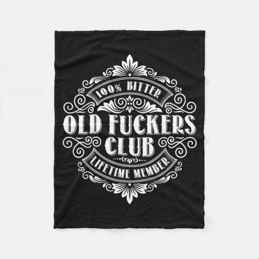 Couverture Polaire Funny Old Forers Club 100% Bitter Lifetime Member  (Devant)