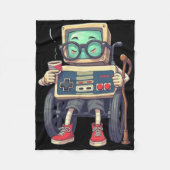 Couverture Polaire Funny Old Gamer Retro 80s 90s Video Game Controlle (Devant)