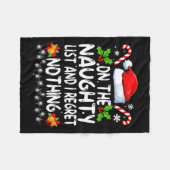 Couverture Polaire Funny On The List Of Naughty And I Regret Nothing  (Devant (Horizontal))