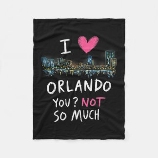 Couverture Polaire Funny Orlando Florida Night Skyline Vintage Premiu