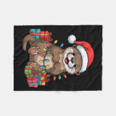 Couverture Polaire Funny Otter Santa Hat Animals Lovers Ugly Christma (Devant (Horizontal))
