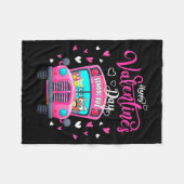 Couverture Polaire Funny Owls School Bus Driver Happy Valentines Day (Devant (Horizontal))