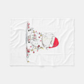 Couverture Polaire Funny Panda Christmas Graphics Animal Lights Lover (Devant (Horizontal))