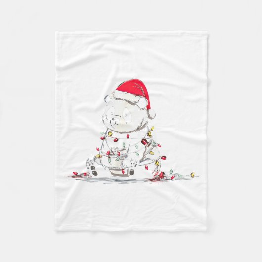 Couverture Polaire Funny Panda Christmas Graphics Animal Lights Lover (Devant)