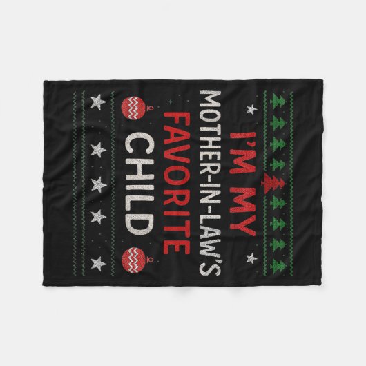 Couverture Polaire Funny Parent - Im My Mother In Laws Favorite Child (Devant (Horizontal))