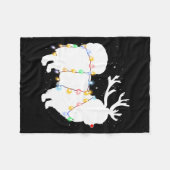 Couverture Polaire Funny Pekingese Dog Tree Christmas Lights Xmas Paj (Devant (Horizontal))