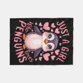 Couverture Polaire Funny Penguin Animal Just A Girl Who Loves Penguin (Devant (Horizontal))
