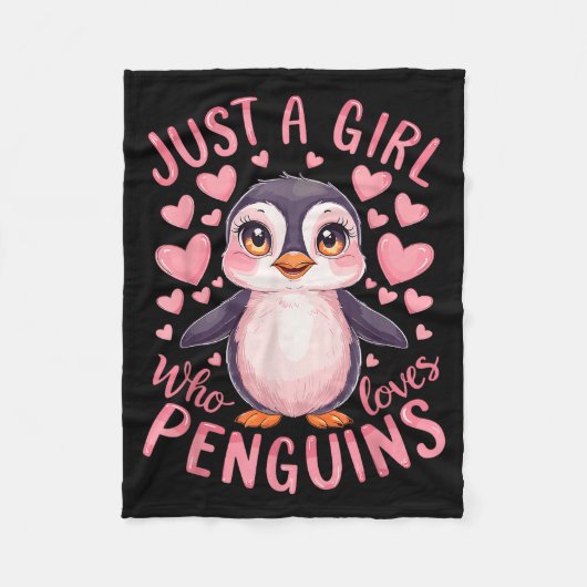 Couverture Polaire Funny Penguin Animal Just A Girl Who Loves Penguin (Devant)