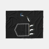 Couverture Polaire Funny Penguin Cket Cute Diving Penguin Animal Love (Devant (Horizontal))