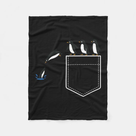 Couverture Polaire Funny Penguin Cket Cute Diving Penguin Animal Love (Devant)