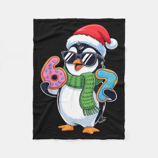 Couverture Polaire Funny Penguin Six Seven 67 Ice Cream Christmas Boy (Devant)