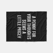 Couverture Polaire Funny, Penny For Your Thoughts Raglan Baseball Tee (Devant (Horizontal))