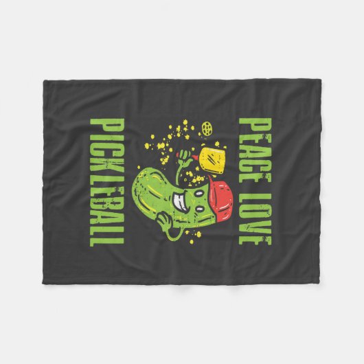 Couverture Polaire Funny Pickleball (Devant (Horizontal))