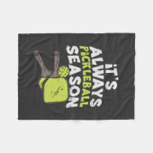 Couverture Polaire Funny Pickleball (Devant (Horizontal))