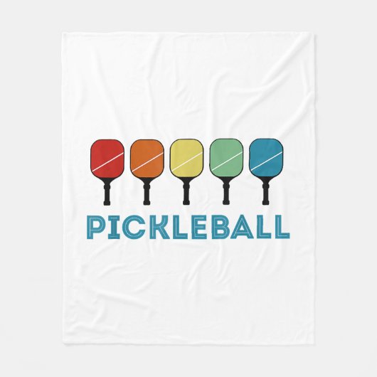 Couverture Polaire Funny Pickleball Retro Vintage (Devant)