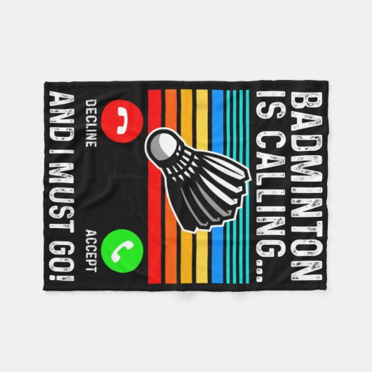 Couverture Polaire Funny Picklell Dminton Shuttle (Devant (Horizontal))