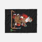 Couverture Polaire Funny Plumber Santa Christmas Graphic  (Devant (Horizontal))