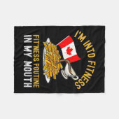 Couverture Polaire Funny Poutine Routine Im In Fitness Canadien Que (Devant (Horizontal))