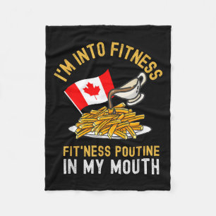 Couverture Polaire Funny Poutine Routine Im In Fitness Canadien Que