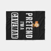 Couverture Polaire Funny Pretend I'm A Caveman Costume Halloween Easy (Devant (Horizontal))