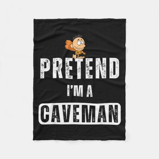 Couverture Polaire Funny Pretend I'm A Caveman Costume Halloween Easy (Devant)
