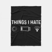 Couverture Polaire Funny Programmer Things I Hate Gamer  (Devant)
