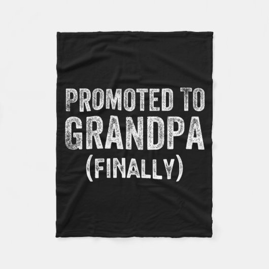Couverture Polaire Funny Promoted To Grandpa Finally Pregnancy Announ (Devant)
