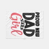 Couverture Polaire Funny Proud New Dad It's A Girl Gift For Men Cool  (Devant (Horizontal))