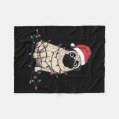 Couverture Polaire Funny Pug Christmas Graphics Dog Lights Lover Owne (Devant (Horizontal))