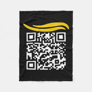 Couverture Polaire Funny Qr Président Trump Dance Code 1