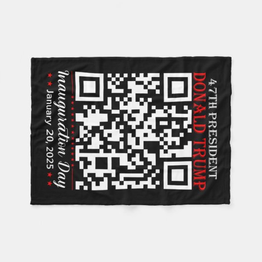 Couverture Polaire Funny Qr Président Trump Dance Code Inauguration D (Devant (Horizontal))