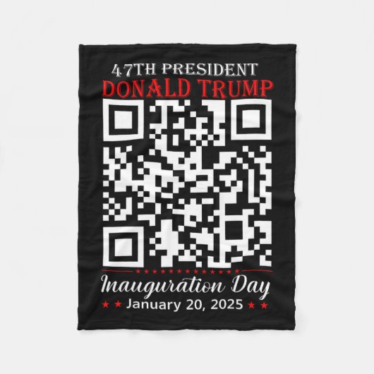 Couverture Polaire Funny Qr Président Trump Dance Code Inauguration D (Devant)