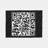 Couverture Polaire Funny Qr President Trump Dance Code (sur le dos) (Devant (Horizontal))