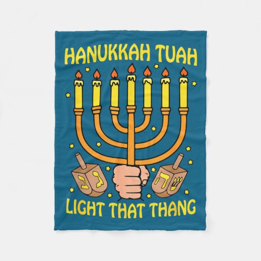 Couverture Polaire Funny Quote Hanukkah Tuah Light That Thang Design  (Devant)