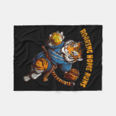 Couverture Polaire Funny Quote Roaring Home Run Ball Retro Tiger Love (Devant (Horizontal))