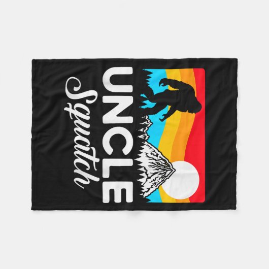 Couverture Polaire Funny Quote Uncle Bigfoot Squatch  (Devant (Horizontal))
