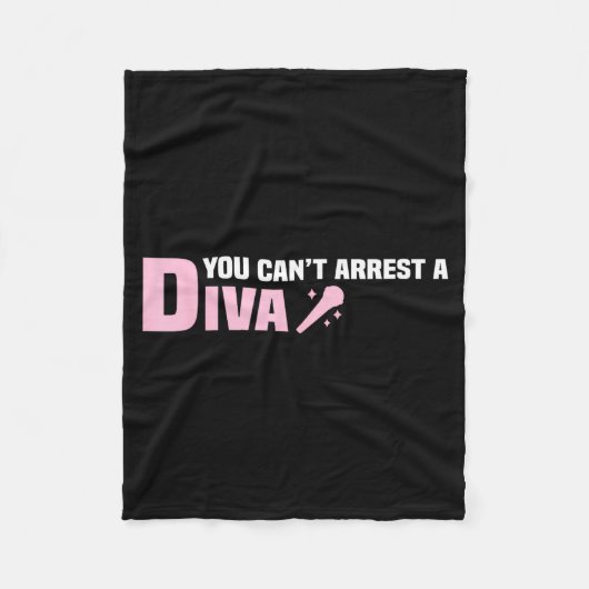 Couverture Polaire Funny Quote You Can't Arrest A Diva (Devant)