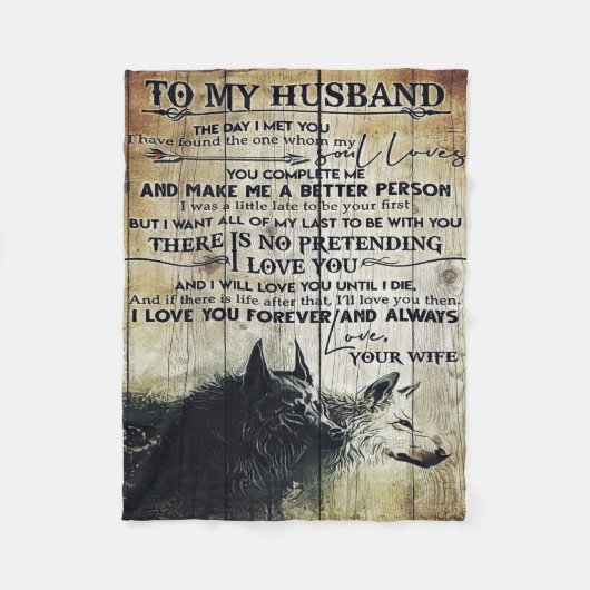 Couverture Polaire Funny Quotes To Husband | Gift For Man | (Devant)