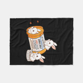 Couverture Polaire Funny Rabbit Bunny Anti Depressant Zoo Boys Girls (Devant (Horizontal))