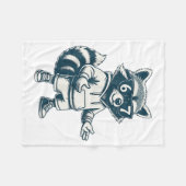 Couverture Polaire Funny Raccoon 67 Meme Six Seven  (Devant (Horizontal))