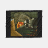 Couverture Polaire Funny Raccoon Eating Zza Animal Meme (Devant (Horizontal))